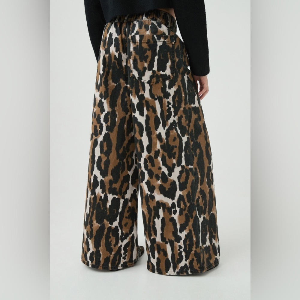 AJE Studio Sienna Wide Leg Jeans Animal Print - Picture 6 of 16